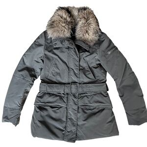 Peuterey Down Coat w/ Removable Fur Collar & Belt – Size IT 44-fits like US S